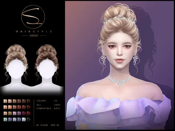 Alpha UPDO HAIRSTYLE 030325 CLUB by thesimsresource - The Sims 4 Custom Content