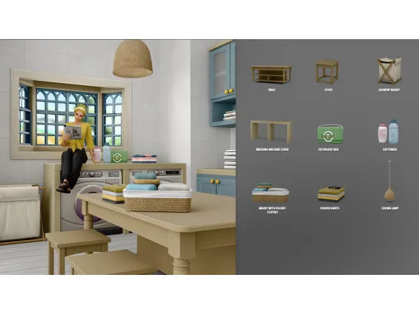 Maxis Match LAUNDRY ROOM PART 2 ModCo Studios - The Sims 4 Custom Content