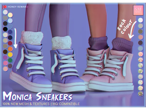 Mix HONEY Monica Sneakers by simsfinds - The Sims 4 Custom Content