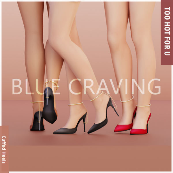 Maxis Match Blue Craving Cuffed Heels by bluecraving - The Sims 4 Custom Content