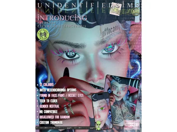 Maxis Match Error 404 Eyes with Heterochromia - The Sims 4 Custom Content