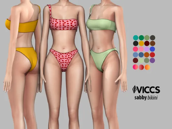 Alpha VICCS_SABBY BIKINI (TEEN ELDER) by viccs - The Sims 4 Custom Content