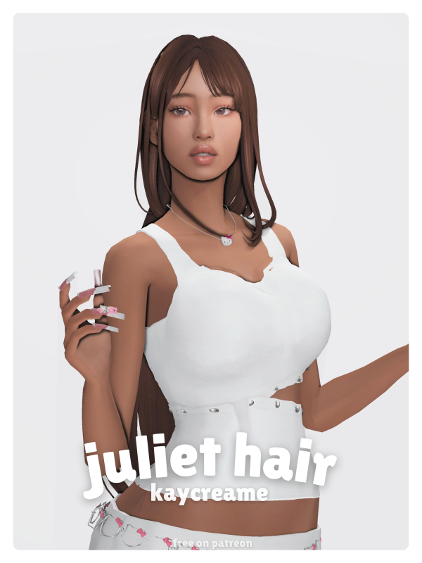 Maxis Match juliet hair by simsfinds - The Sims 4 Custom Content