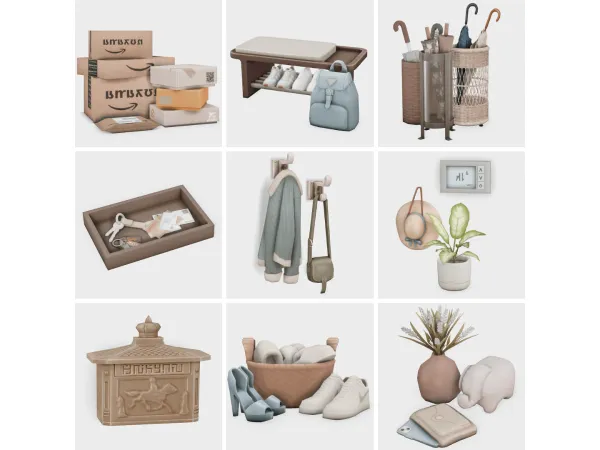 entry hallway | sims 4 cc finds by boujeesimss