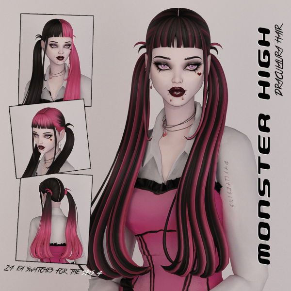 Maxis Match MONSTER HIGH SET Draculaura by simsfinds - The Sims 4 Custom Content