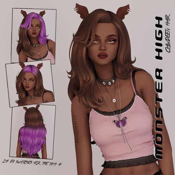 Maxis Match MONSTER HIGH SET Clawdeen by simsfinds - The Sims 4 Custom Content