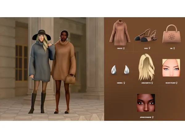 Maxis Match OLIVIA SET ModCo Studios - The Sims 4 Custom Content