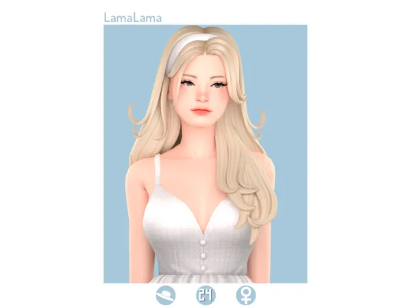 Maxis Match LamaLama Hair Sandra - The Sims 4 Custom Content