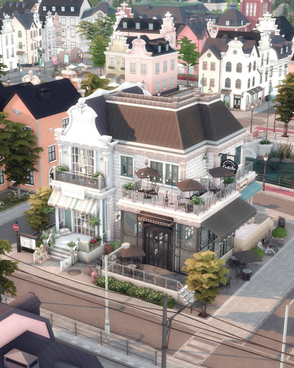 Mix Flower Store Coffee Shop Community Classes by simsfinds - The Sims 4 Custom Content