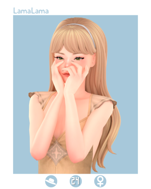 Maxis Match LamaLama Hair Rosalie by lama_lama - The Sims 4 Custom Content