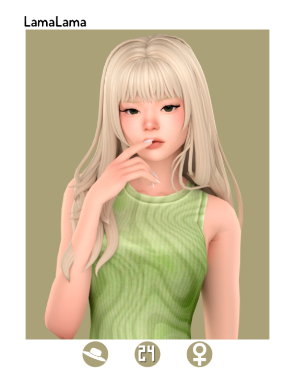 Maxis Match LamaLama Hair Gracie by lama_lama - The Sims 4 Custom Content
