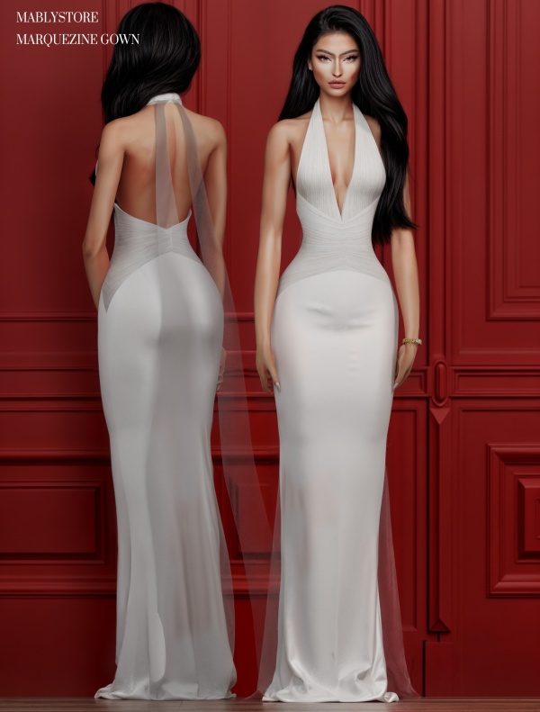 Alpha MARQUEZINE OSCAR GOWN by simsfinds - The Sims 4 Custom Content