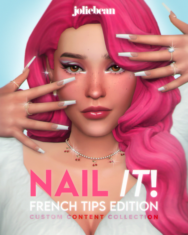 Maxis Match Nail It French Tips Edition by simsfinds - The Sims 4 Custom Content