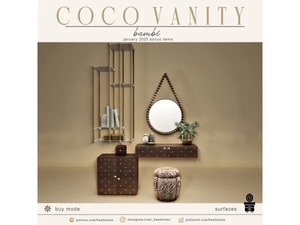 Alpha coco vanity - The Sims 4 Custom Content
