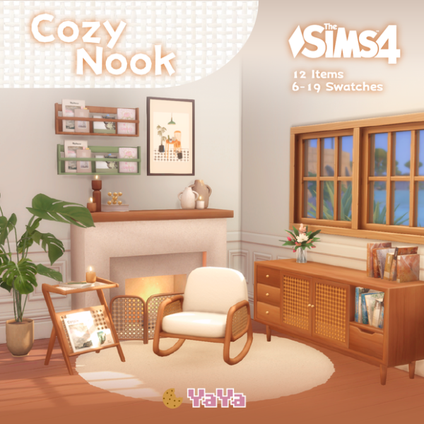 Maxis Match March SetA CozyNook by simsfinds - The Sims 4 Custom Content