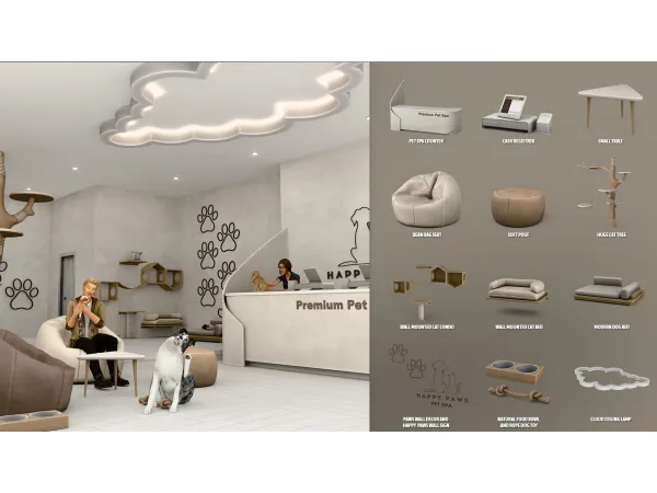 Maxis Match THE PET SPA ModCo Studios by modcollective - The Sims 4 Custom Content