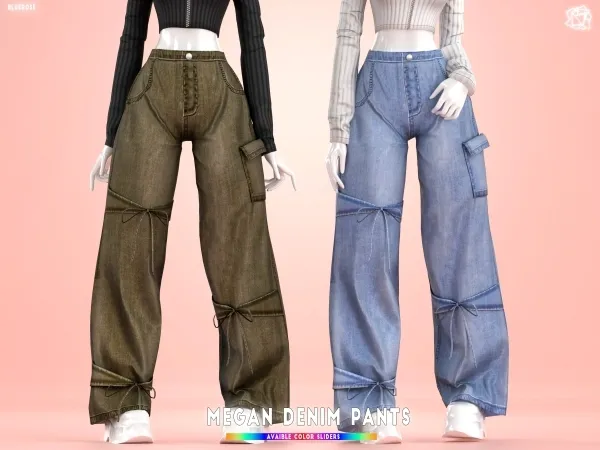Mix Megan Denim Pants brsims - The Sims 4 Custom Content