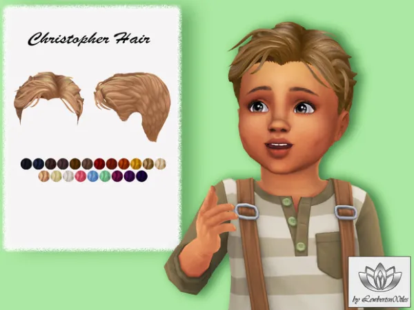 Maxis Match Christopher Hair by LewbertSn00tles - The Sims 4 Custom Content
