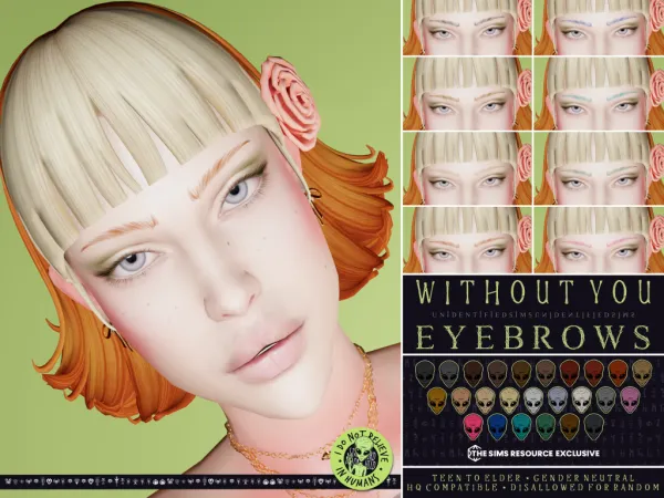 Maxis Match Without You Eyebrows by unidentifiedsims - The Sims 4 Custom Content