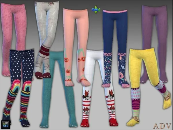 Mix tights for girls - The Sims 4 Custom Content