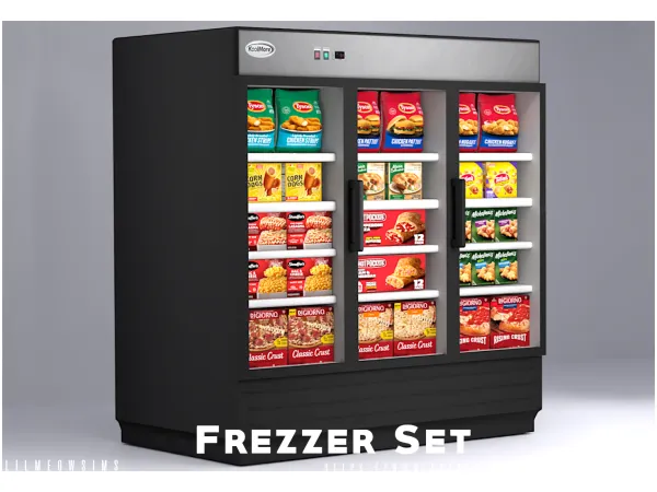 Mix Freezer Set by liilmeowsims - The Sims 4 Custom Content