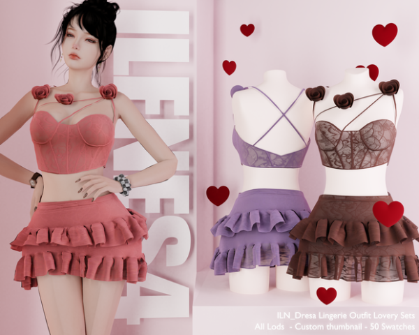 Mix ILN Dresa Set by ilenes4 - The Sims 4 Custom Content