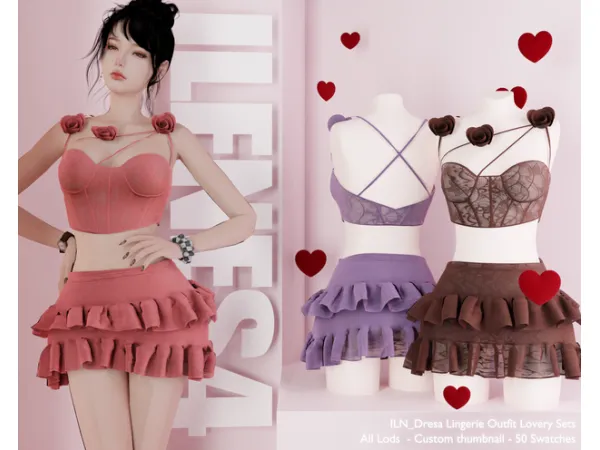 Mix ILN Dresa Set - The Sims 4 Custom Content