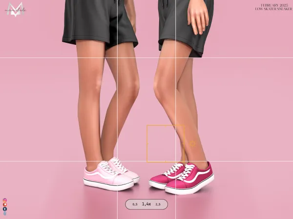 Mix Low Skater Sneaker (Child) by mermalade - The Sims 4 Custom Content
