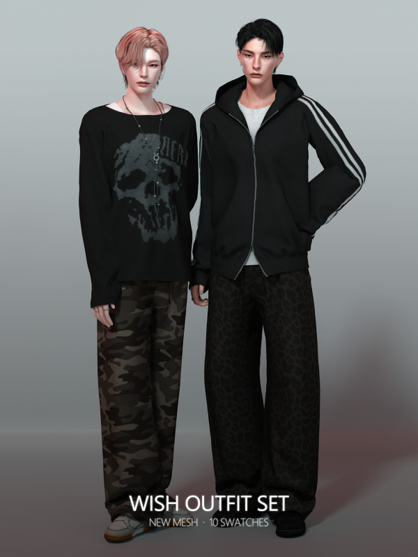 Alpha Wish Outfit Set by simsfinds - The Sims 4 Custom Content