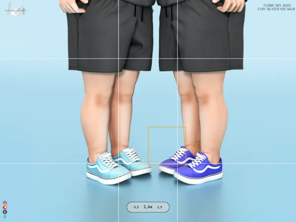 Mix Low Skater Sneaker (Toddler) by mermalade - The Sims 4 Custom Content