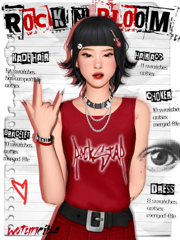 Maxis Match ROCK 'N' BLOOM PACK by simsfinds - The Sims 4 Custom Content