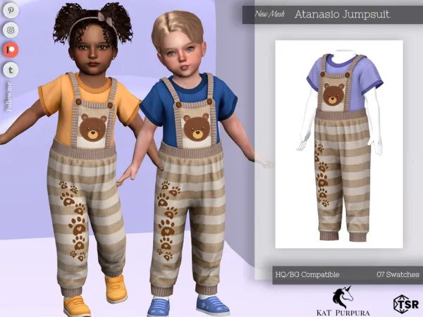 Mix Atanasio Jumpsuit Toddler by KaTPurpura - The Sims 4 Custom Content