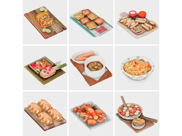 Maxis Match what's for dinner edible recipes sims 4 finds by boujeesimss - The Sims 4 Custom Content
