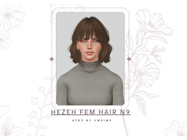 4to3 Hezeh Fem Hair N9 by VMSims - The Sims 3 Custom Content