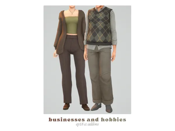 Maxis Match EP18 Businesses Hobbies Add Ons by adrienpastel - The Sims 4 Custom Content