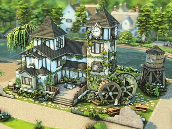 Maxis Match Henford Clock Bar Community Lot - The Sims 4 Custom Content