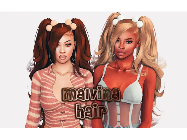 Malvina Hair (conversion) by simsfinds - The Sims 3 Custom Content