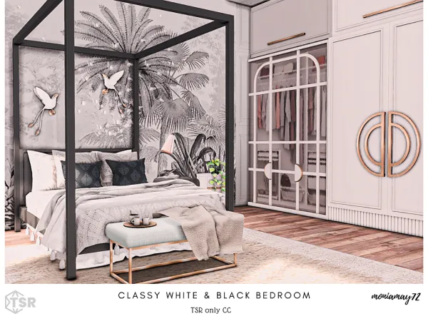 Classy White and Black Bedroom