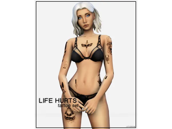 Life Hurts Tattoo Set