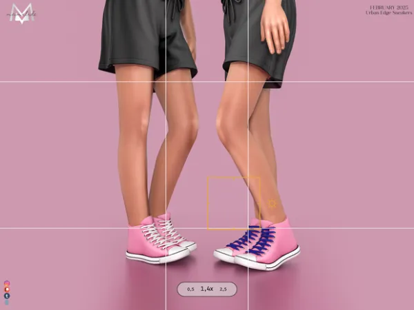 Mix Urban Edge Sneakers (Child) by mermalade - The Sims 4 Custom Content