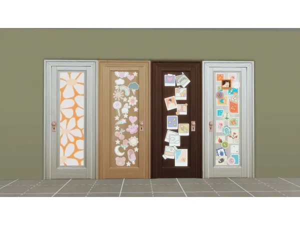 Maxis Match BASE GAME DOOR RECOLORS by simsfinds - The Sims 4 Custom Content