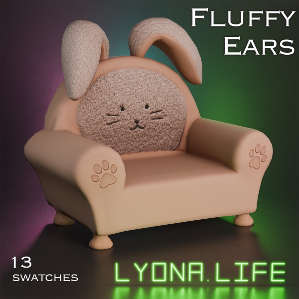 Mix Armchair FluffyEars by lyonalife - The Sims 4 Custom Content