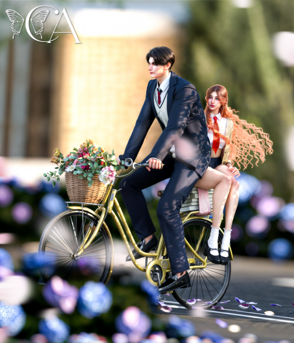 Mix [CA7] School days Posepack by chicaura - The Sims 4 Custom Content