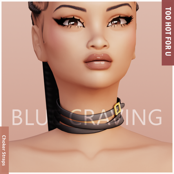 Maxis Match Blue Craving Choker Straps by bluecraving - The Sims 4 Custom Content