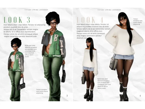 Alpha tiffany spring lookbook 3 & 4 by simsfinds - The Sims 4 custom content