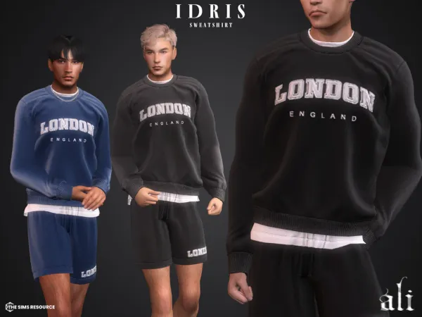 Alpha IDRIS sweatshirt by ali - The Sims 4 Custom Content