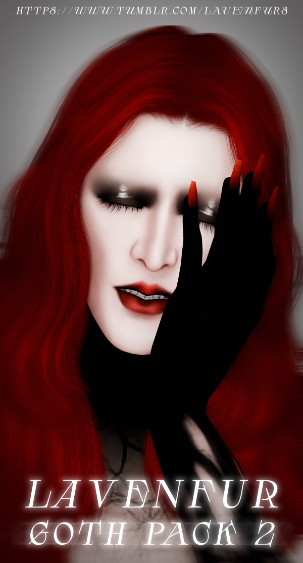 Mix LAVENFUR Goth Pack by lavenfur - The Sims 4 Custom Content