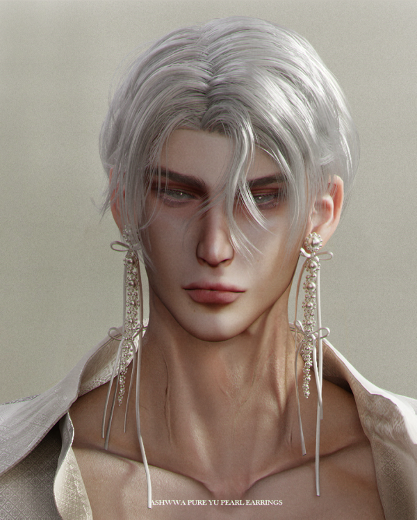 Alpha Pure Yu Pearl Earrings by simsfinds - The Sims 4 Custom Content