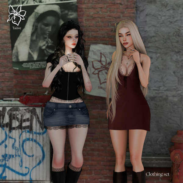 Alpha ULTRAVIOLENCE CLOTHING SET by simsfinds - The Sims 4 Custom Content