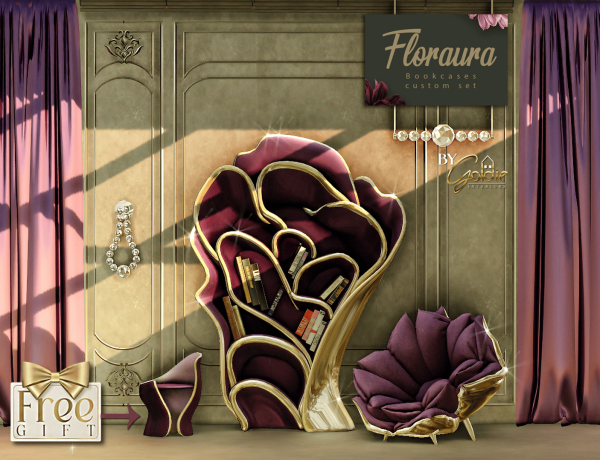 Alpha Floraura set table by goldie_s4 - The Sims 4 Custom Content